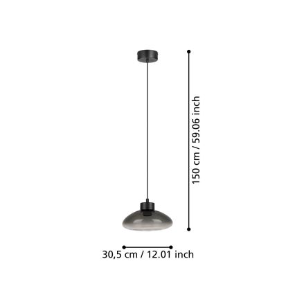 Eglo - Himmennettävä LED-kattokruunu johdossa LED/5,4W/230V 2700K savuinen