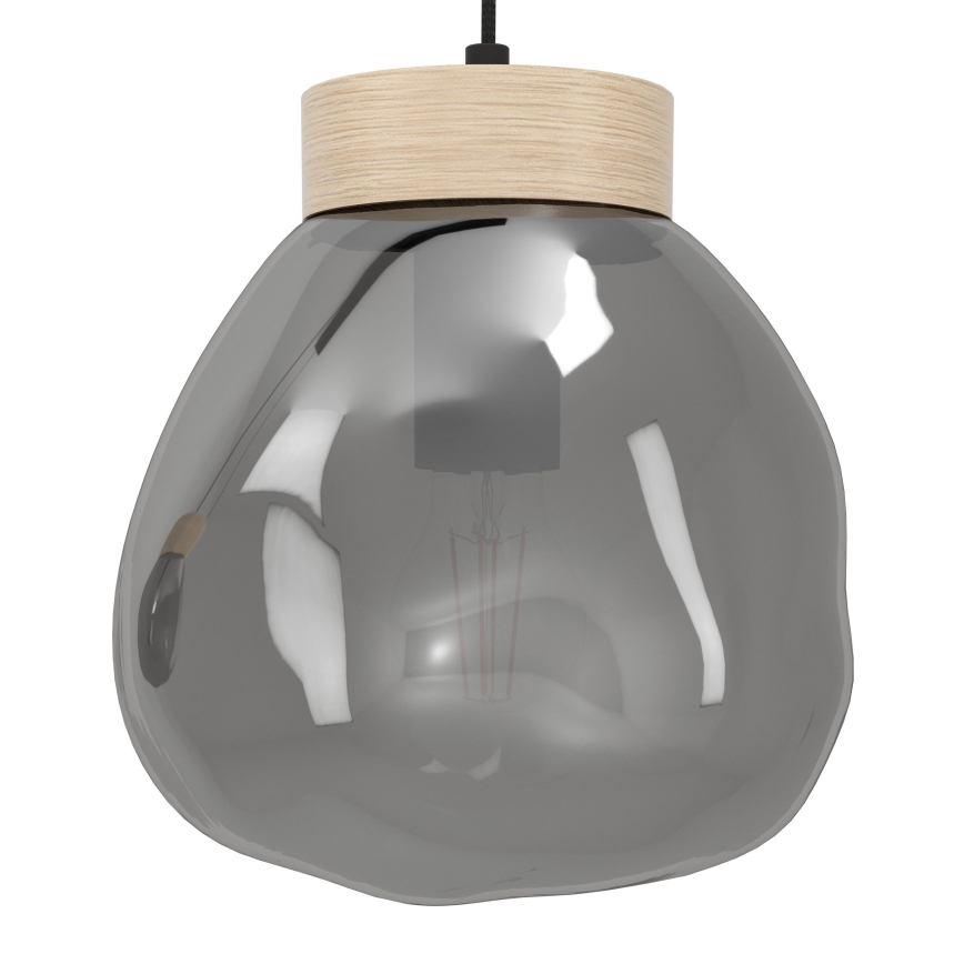 Eglo - Kattokruunu johdossa 3xE27/40W/230V savuinen