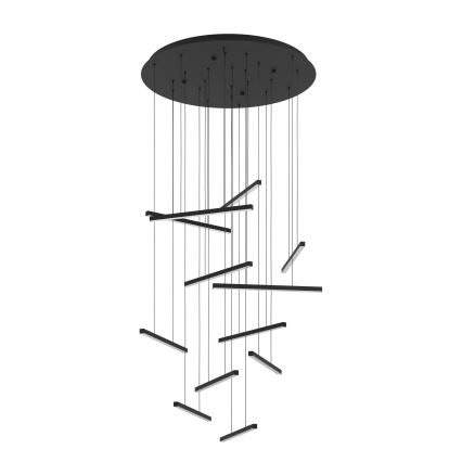 Eglo - Himmennettävä LED-kattokruunu johdossa 12xLED/8,4W/230V 3000K musta