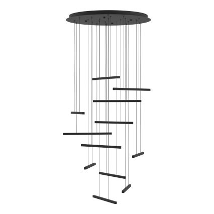 Eglo - Himmennettävä LED-kattokruunu johdossa 12xLED/8,4W/230V 3000K musta