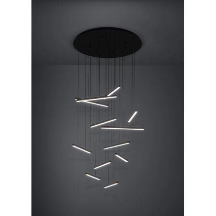 Eglo - Himmennettävä LED-kattokruunu johdossa 12xLED/8,4W/230V 3000K musta