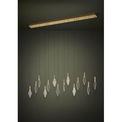 Eglo - Himmennettävä LED-kattokruunu johdossa 14xLED/3,3W/230V 3000K kulta