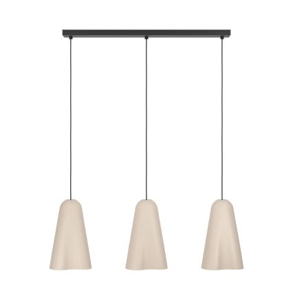 Eglo - Kattokruunu johdossa 3xE27/40W/230V beige