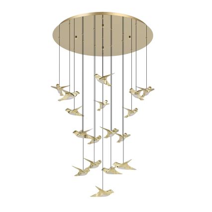 Eglo - Himmennettävä LED-kattokruunu johdossa 17xLED/3W/230V 3000K kulta