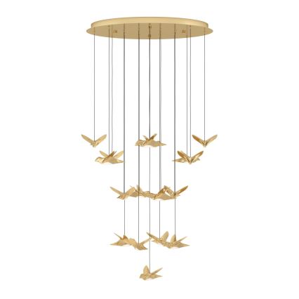 Eglo - Himmennettävä LED-kattokruunu johdossa 17xLED/3W/230V 3000K kulta