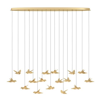 Eglo - Himmennettävä LED-kattokruunu johdossa 17xLED/3W/230V 3000K kulta