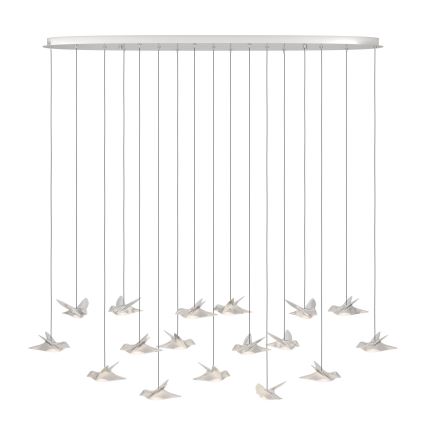 Eglo - Himmennettävä LED-kattokruunu johdossa 17xLED/3W/230V 3000K kiiltävä kromi