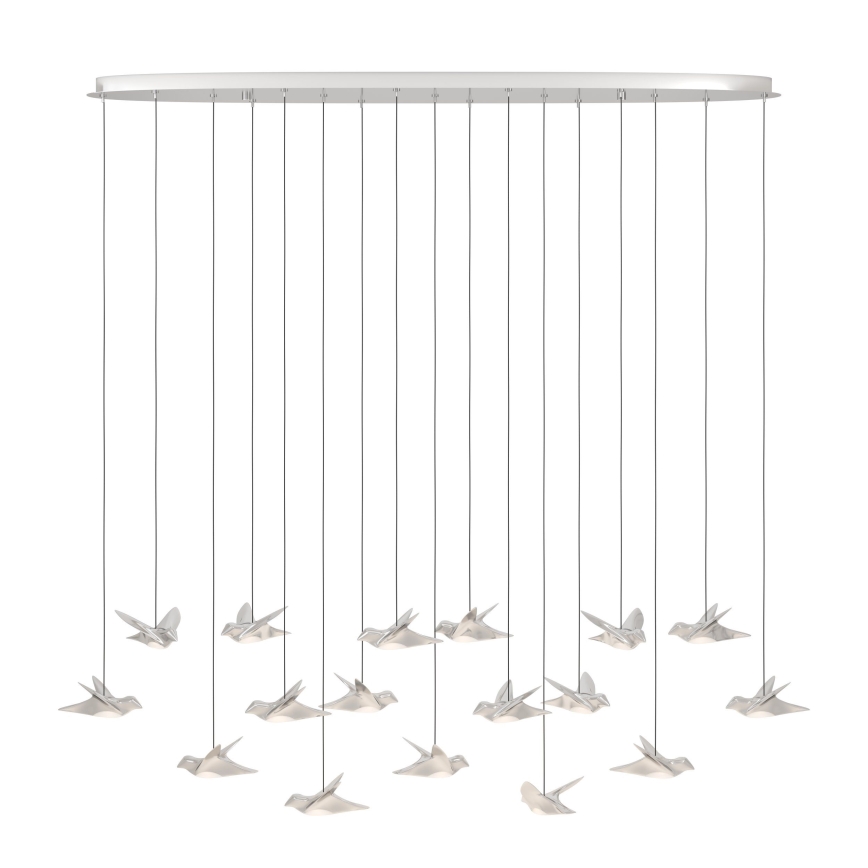 Eglo - Himmennettävä LED-kattokruunu johdossa 17xLED/3W/230V 3000K kiiltävä kromi