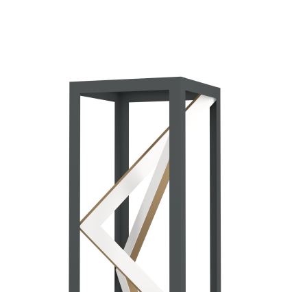 Eglo - Himmennettävä LED-lattiavalaisin LED/23W/230V 2700-6500K musta/kulta + kauko-ohjaus