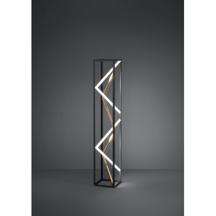 Eglo - Himmennettävä LED-lattiavalaisin LED/23W/230V 2700-6500K musta/kulta + kauko-ohjaus