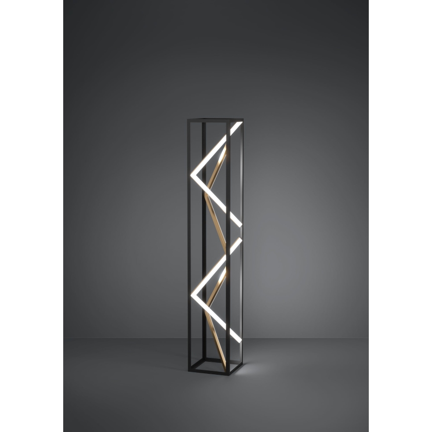 Eglo - Himmennettävä LED-lattiavalaisin LED/23W/230V 2700-6500K musta/kulta + kauko-ohjaus