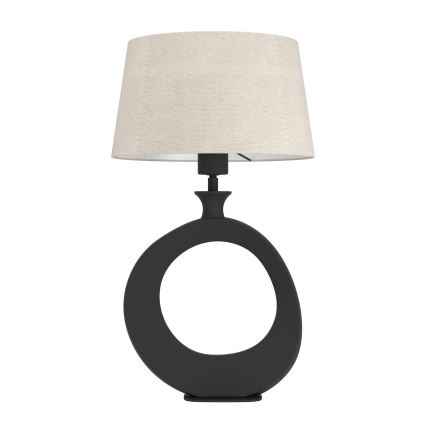 Eglo - Pöytävalaisin 1xE27/60W/230V 52,5 cm musta/kerma