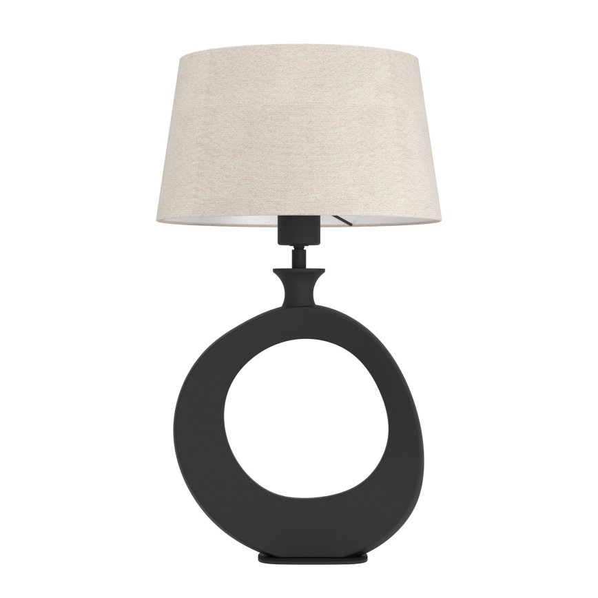 Eglo - Pöytävalaisin 1xE27/60W/230V 52,5 cm musta/kerma