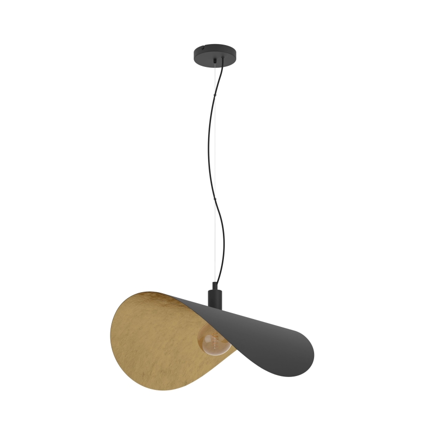 Eglo - Kattokruunu johdossa 1xE27/40W/230V 80 cm musta/kulta