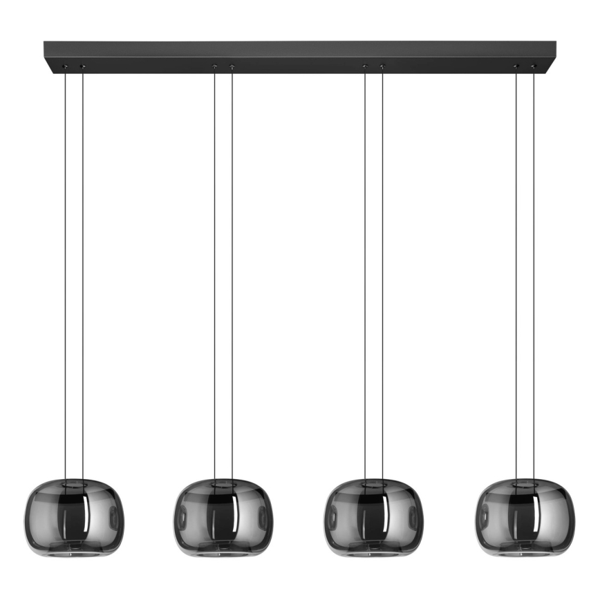 Eglo - himmennettävä LED-riippuvalaisin johdolla 4xLED/5,8W/230V musta/savunharmaa