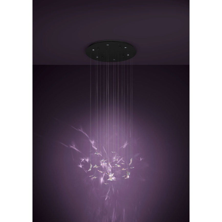 Eglo - LED Himmennettävä riippuvalaisin kaapelilla 6xLED/4,2W/230V musta/läpinäkyvä