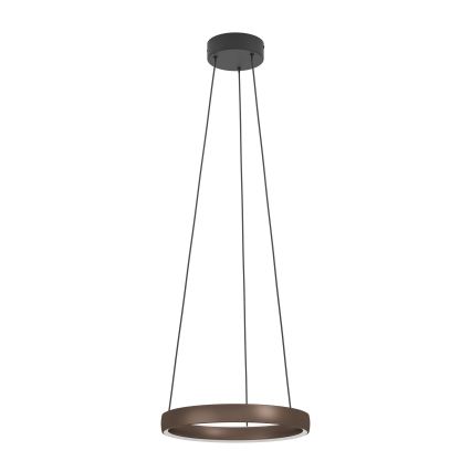 Eglo - LED-himmennettävä riippuvalaisin kaapelilla, liiketunnistimella, 2 x LED, 25 W, 230 V, 2200–6500 K, halkaisija 80 cm, ruskea