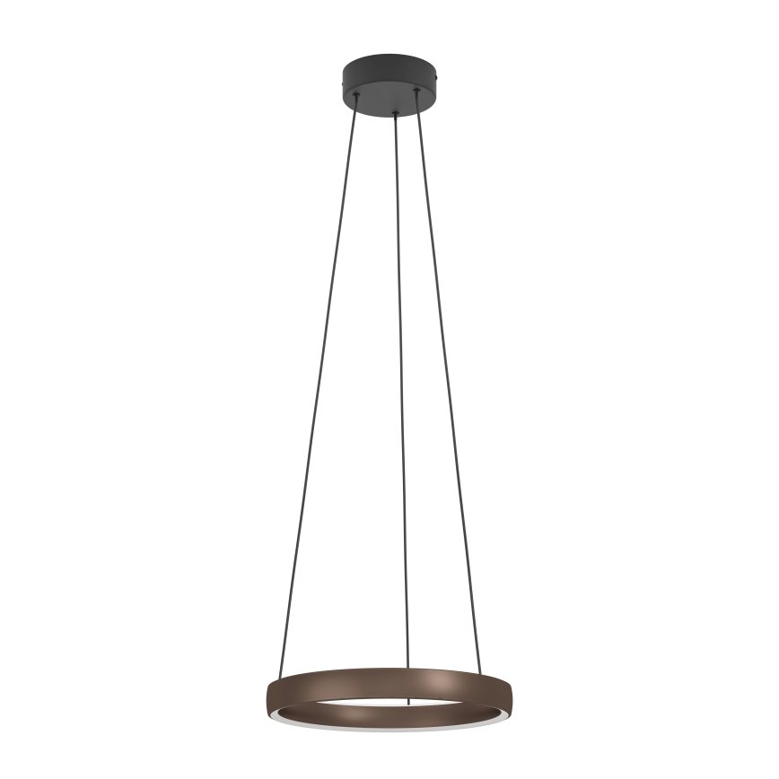 Eglo - LED-himmennettävä riippuvalaisin kaapelilla, liiketunnistimella, 2 x LED, 25 W, 230 V, 2200–6500 K, halkaisija 80 cm, ruskea