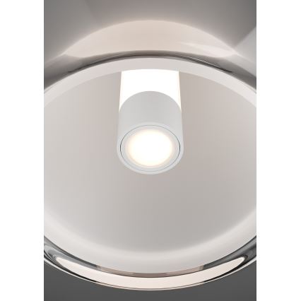 Eglo - LED Himmennettävä kattovalaisin LED/5,5W/230V + LED/1,6W 2200-6500K kiiltävä kromi + kaukosäädin