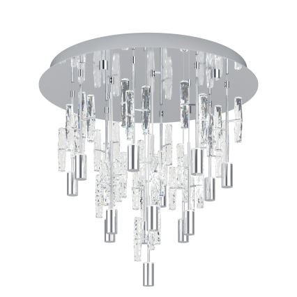 Eglo - LED-kattovalaisin 15x LED/2,6 W/230 V 2200/3000/4000 K halkaisija 50 cm kiiltävä kromi
