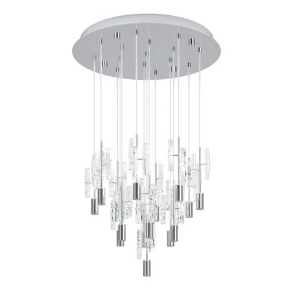 Eglo - LED riippuvalaisin johdolla 15xLED/2,6W/230V 2200/3000/4000K kiiltävä kromi