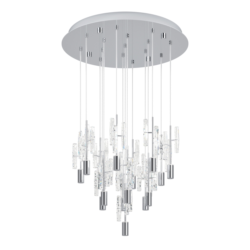 Eglo - LED riippuvalaisin johdolla 15xLED/2,6W/230V 2200/3000/4000K kiiltävä kromi