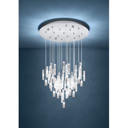 Eglo - LED riippuvalaisin johdolla 15xLED/2,6W/230V 2200/3000/4000K kiiltävä kromi