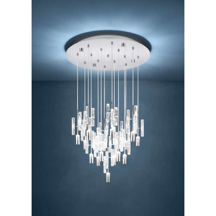 Eglo - LED riippuvalaisin johdolla 15xLED/2,6W/230V 2200/3000/4000K kiiltävä kromi