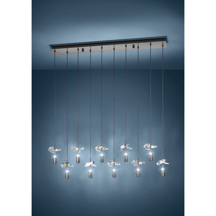 Eglo - LED-riippuvalaisin kaapelilla, 40 x LED, 2,6 W, 230 V, 2200/3000/4000 K, kiiltävä kromi
