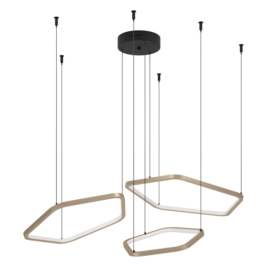 Eglo - himmennettävä LED-riippuvalaisin kaapelilla LED/50W/230V messinki + kaukosäädin