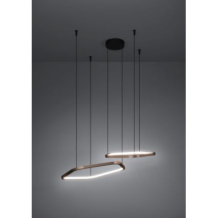 Eglo - LED-himmennettävä riippuvalaisin vaijerilla LED/30W/230V 2200-6500K messinki + kaukosäädin