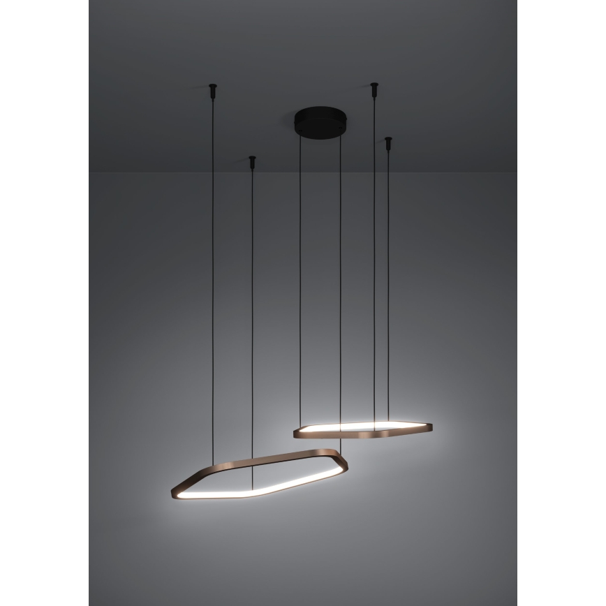 Eglo - LED-himmennettävä riippuvalaisin vaijerilla LED/30W/230V 2200-6500K messinki + kaukosäädin