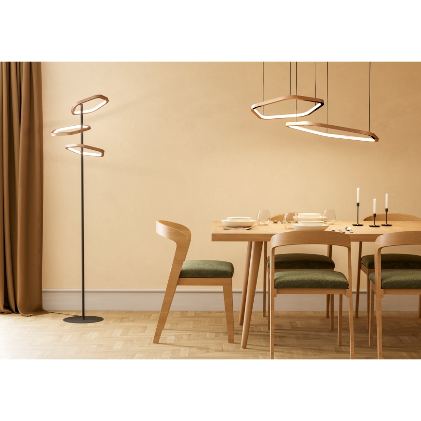 Eglo - LED-himmennettävä riippuvalaisin vaijerilla LED/30W/230V 2200-6500K messinki + kaukosäädin