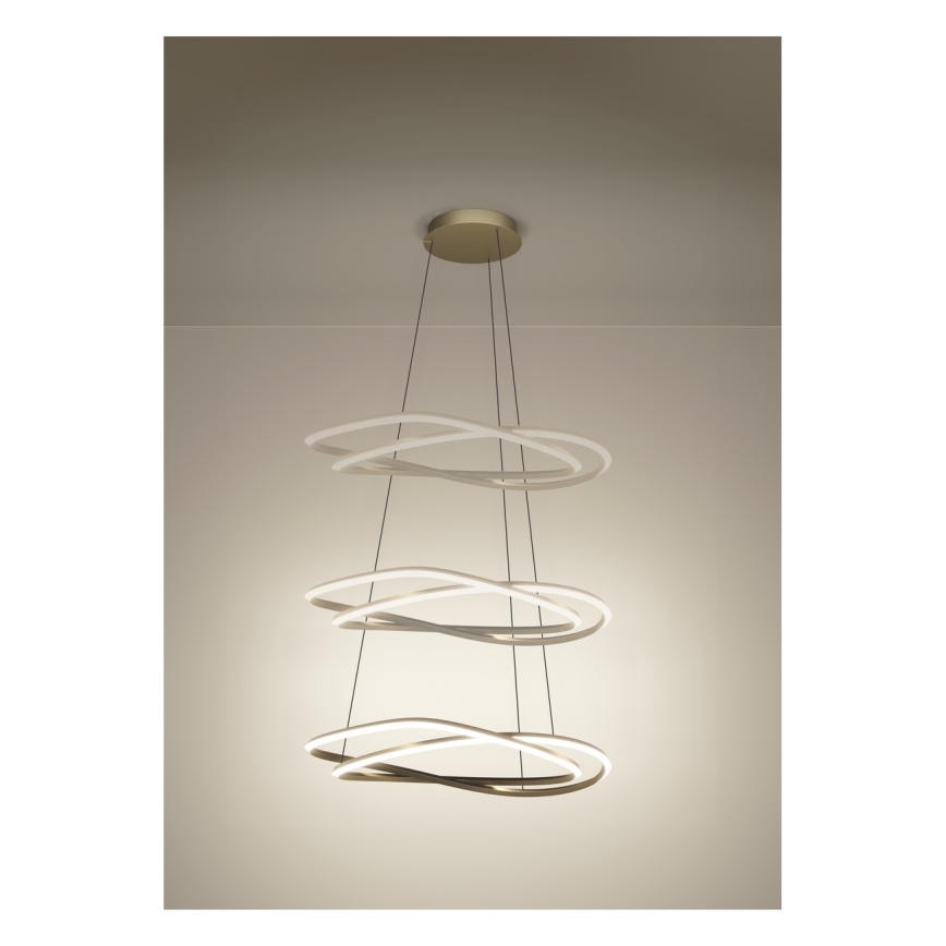 Eglo - Himmennettävä LED-kattokruunu kaapelilla LED/60W/230V 2200-6500K kultainen + kaukosäädin