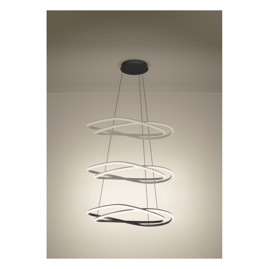 Eglo - LED-himmennettävä riippuvalaisin kaapelilla LED/60W/230V 2200-6500K harmaa + kauko-ohjain