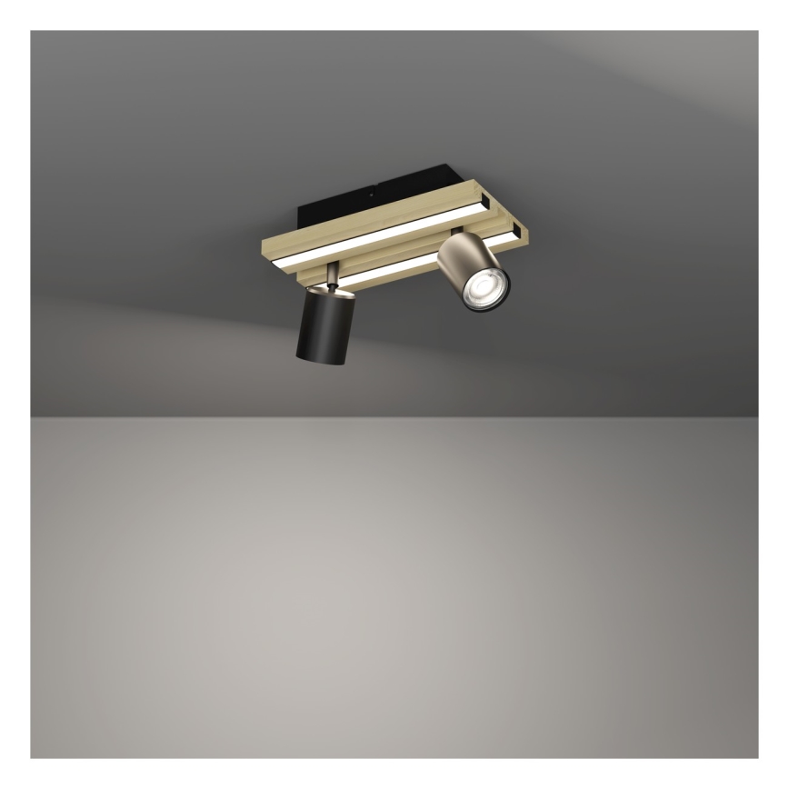 Eglo - LED-kohdevalaisin 2xLED/2,2W/230V + 2xLED/1,2W + 2xLED/2W beige/musta