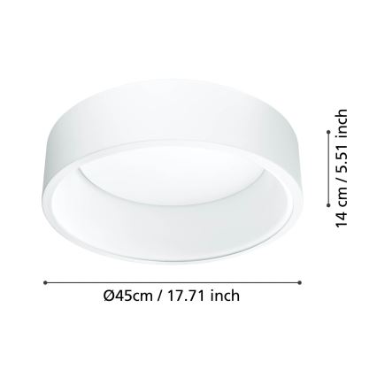Eglo - Himmennettävä LED-kattovalaisin 1 LED/25,5W/230V