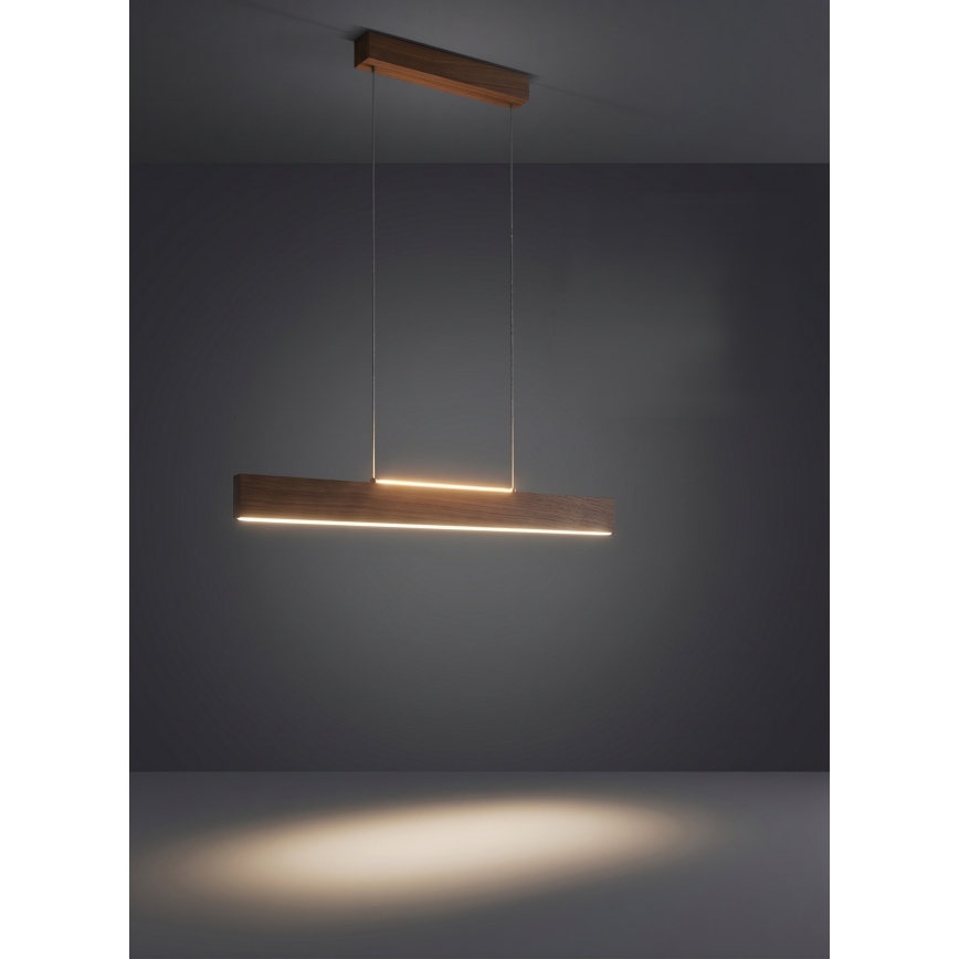 Eglo - LED-riippuvalaisin vaijerilla LED/17W/230V + LED/4,2W pähkinänvärinen