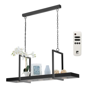 Eglo 39348 - LED RGBW himmennettävä riippuvalaisin ketjulla ja hyllyllä CALAMONA 5xLED/6W/230V + kaukosäädin