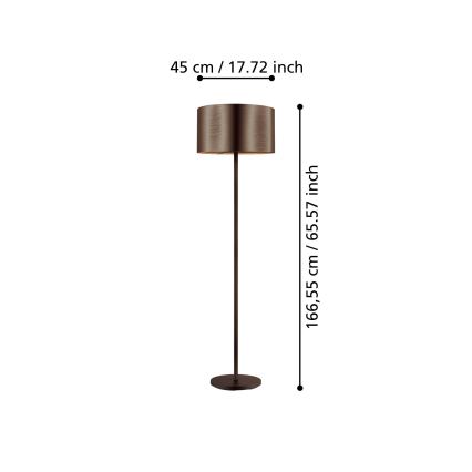 Eglo - Lattialamppu 1xE27/60W/230V kupari