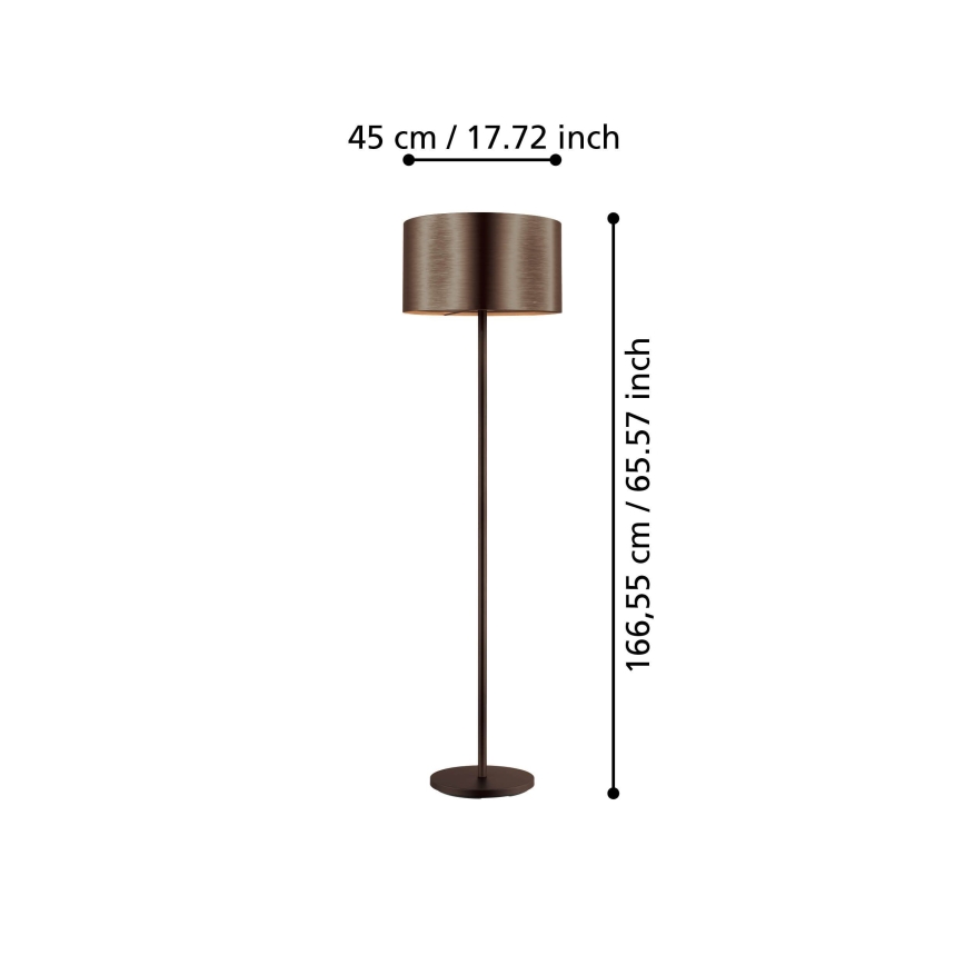 Eglo - Lattialamppu 1xE27/60W/230V kupari