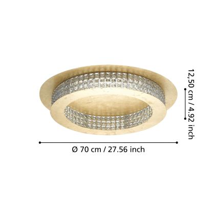 Eglo - Himmennettävä LED-kattovalaisin LED/44W/230V