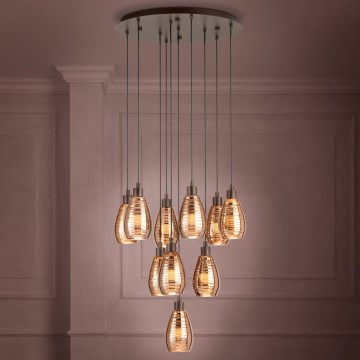 Eglo 39509 - Kattokruunu narulla SIRACUSA 10xE27/60W/230V