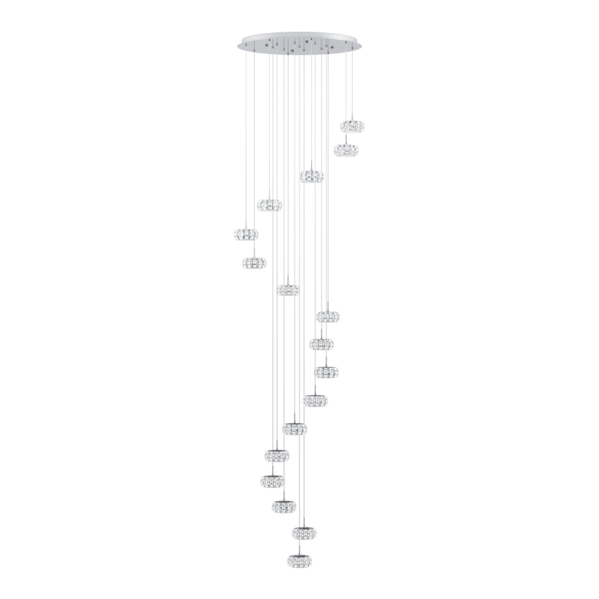 Eglo - LED himmennettävä kristallikattokruunu narussa 17xLED / 4,5W / 230V