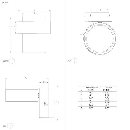 Eglo - LED-kohdevalaisin LED/4,6W/230V 3000K