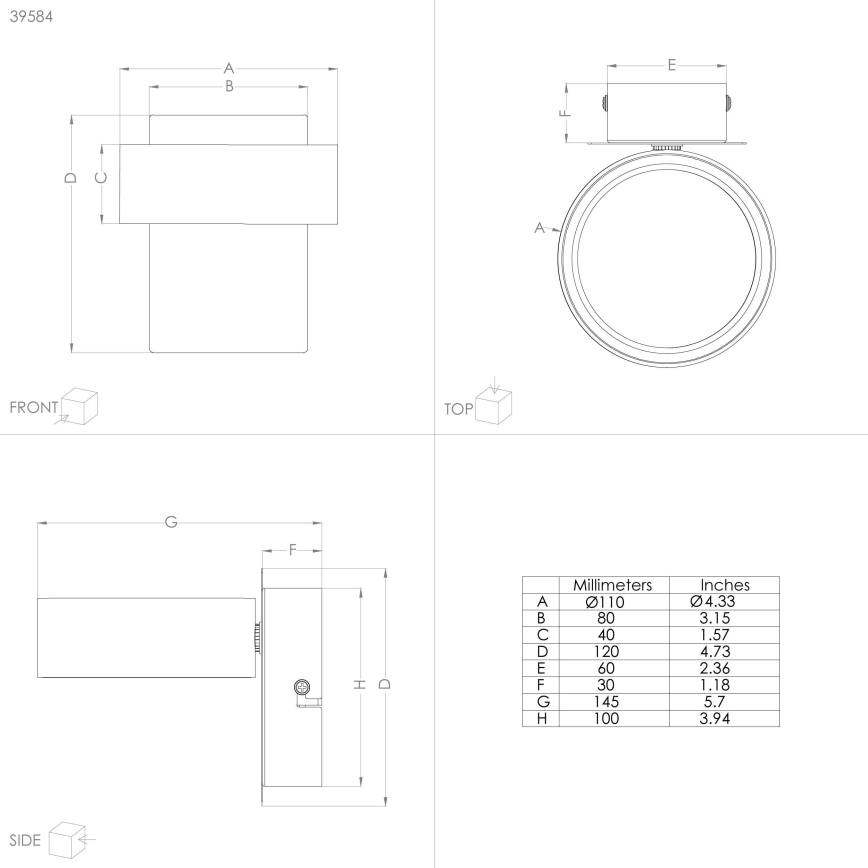 Eglo - LED-kohdevalaisin LED/4,6W/230V 3000K