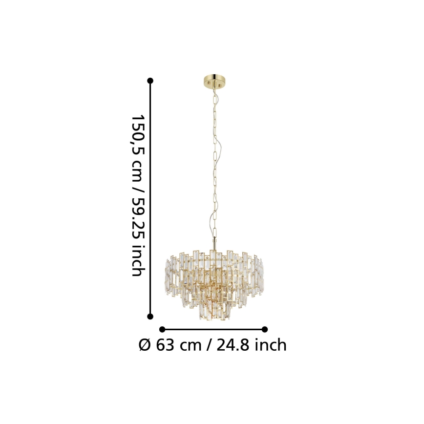 Eglo - Kattokruunu ketjulla 10xE14 / 25W / 230V d. 63 cm