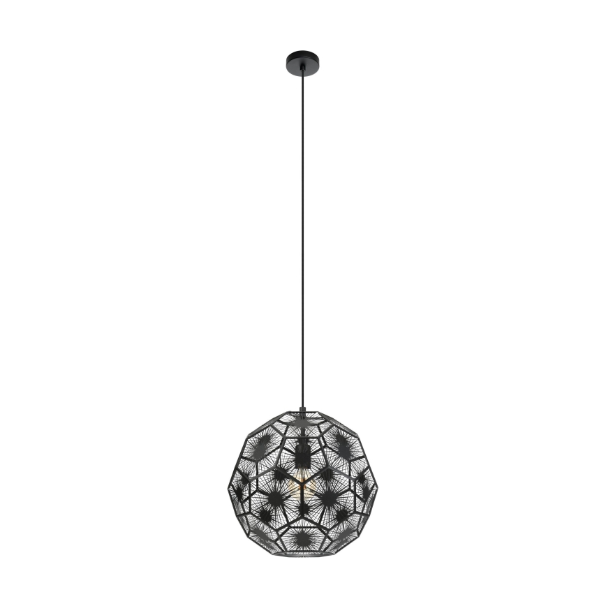 Eglo - Kattokruunu johdossa 1xE27/60W/230V halkaisija 41 cm musta