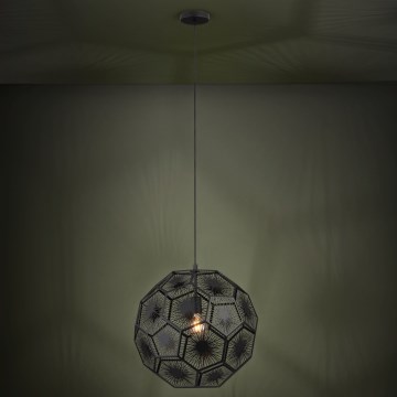 Eglo 39619 - Kattokruunu johdossa 1xE27/60W/230V halkaisija 50 cm musta