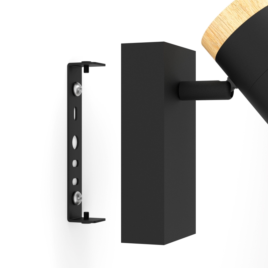 Eglo - LED-seinävalaisin 1xGU10/4,5W/230V 3000K musta/ruskea